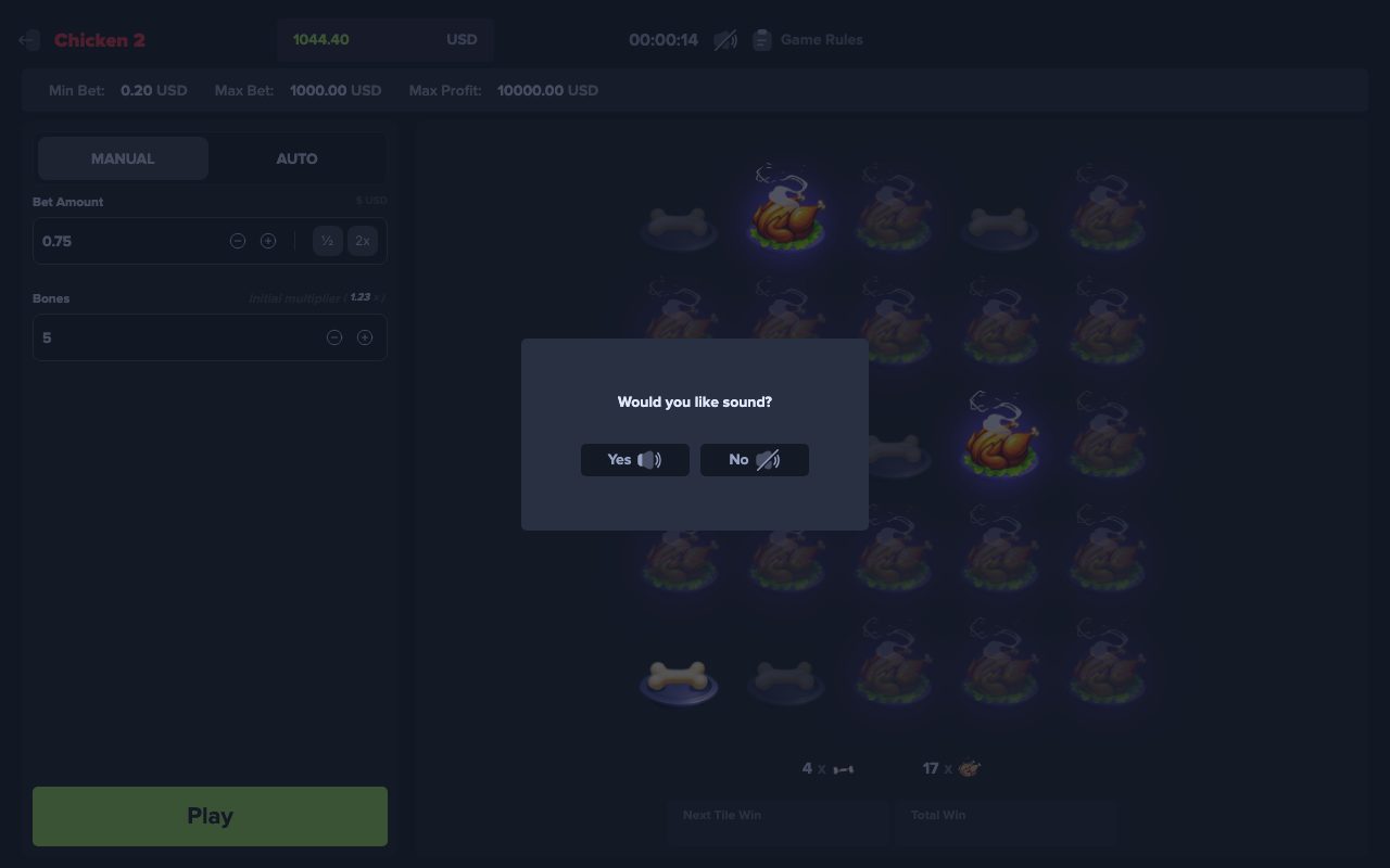 Chicken 2 Gameplay Screenshot – Grid-Raster von UpGaming