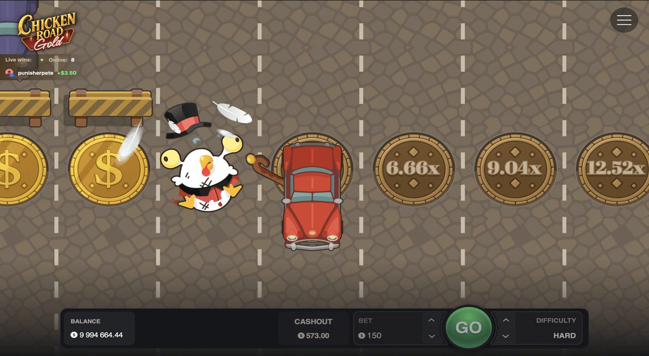 Chicken Road Gold Screenshot – Gold-Edition des InOut-Crash-Spiels