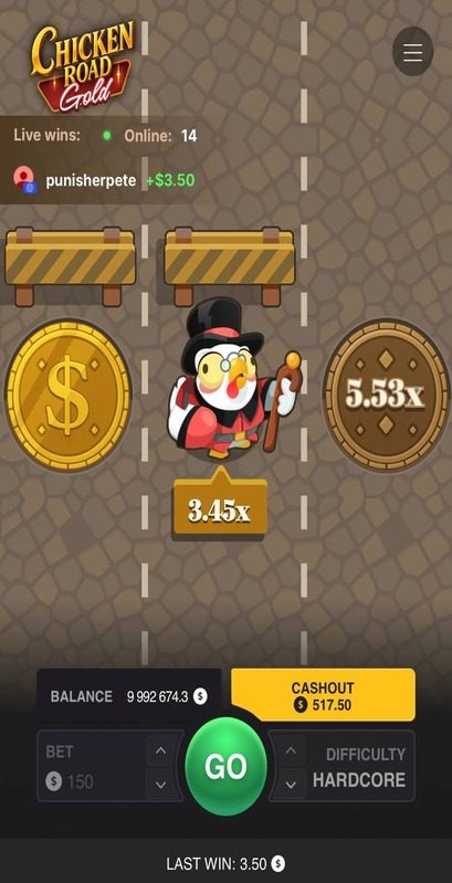 Chicken Road Gold Gameplay Screenshot 4