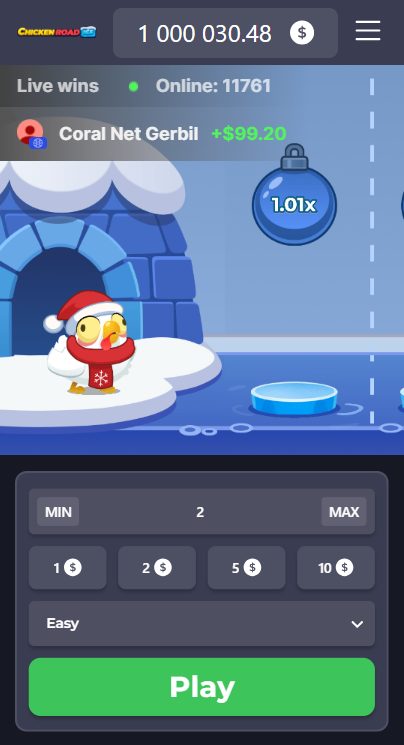 Chicken Road Ice Gameplay Screenshot 3